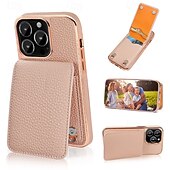 economico Cover per iPhone-telefono Custodia Per iPhone 16 15 14 Pro Max Plus 13 Pro Max Copertura Posteriore con Supporto Magnetico con Cordino Retrò Placcatura Pelle PU