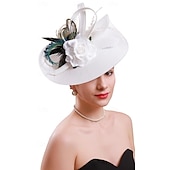 billige Coiffer-teselskap hatter fascinators for kvinner kentucky derby hodeplagg påfugl fjær bryllup hodeplagg brude hodeplagg