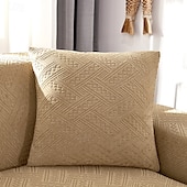 billige Trender innen puter-Chenille-blad quiltet putetrekk med bølget kant supermyke firkantede dekorative putetrekk sofa sofa stue