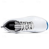 cheap Men&#039;s Golf Shoes-Men&#039;s Black and White Golf Shoes with Spiked Sole, Breathable Upper, and Lightweight Design for Comfort and Support on the Golf Course