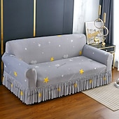 baratos Cobertura de Sofa-1 peça capa de sofá elástica com saia capa de sofá impressa protetor de móveis para quarto sala de estar decoração de casa