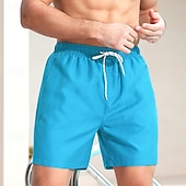 お買い得  男性用水泳パンツ-男性用 ボードショーツ スイムショーツ スイムトランク カラーブロック 平織り 速乾性 高通気性 ドローストリング 弾性ウエスト バケーション ビーチ ハワイアン カジュアル ダークレッド ネイビーブルー