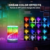 economico luci del proiettore della galassia stella-lampada da notte a led vaso rgb moderna arte decorazione stile luce notturna intelligente app controller con telecomando perfetto per camera da letto soggiorno ufficio composizione floreale 1x