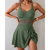 levne Surfovací tankiny a bikiny-Dámské Plavky Vázáno Plavky Jednobarevné Plavky Černá Fialová Prodyšné Rychleschnoucí Lehká váha Bez rukávů - Plavání Surfování Plážové Léto Jaro