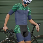 halpa Miesten vaatesarjat-Miesten Pyöräily jersey ja shortsit Lyhythihainen Maastopyöräily Maantiepyöräily Laivaston sininen Pyörä Spandex Urheilu Geometrinen Kirjain ja numero Vaatetus