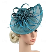 abordables Tocados-Vestimenta de Cabeza Lino Artificial Boda Fiesta de Té Carrera de caballos Elegante Vintage Estilo lindo Con Flor Celada Sombreros