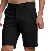 baratos shorts de trabalho-Homens Calção Shorts Chino Bermudas Shorts de trabalho Perna reta Tecido Pavio Humido Vestível Comprimento do joelho Ao ar livre O negócio Diário Moda Roupa de rua Preto Branco Micro-Elástica