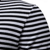 billige Herre Elite Polo-Herre Polo Strikk polo Formell Arbeid Måkekrage Kortermet Moderne Bekvem Stripet Vertikale striper Stripe-Trim Stripe Vår Normal Svart Lysegrønn Militærgrønn Polo