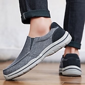 levne Pánské nazouváky a mokasíny-pánské ležérní slip-on tenisky – pohodlné plátěné boty s lehkou podrážkou pro outdoorové aktivity, denní nošení i dovolenou