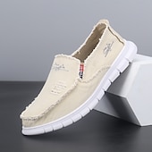 economico Slip-ons e mocassini da uomo-Per uomo Mocassini &amp; Slip-On Mocassini comodi Tela Confortevole Antiscivolo Mocassino Rosso Marrone Verde