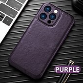 Недорогие Чехлы для iPhone-телефон Кейс для Назначение iPhone 16 Про Макс Плюс Айфон 15 Про Макс Плюс iPhone 14 13 12 11 Pro Max Plus Кейс на заднюю панель Защита от удара Ретро ТПУ Кожа PU