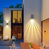 economico Applique per esterni-1/2 pz. luce solare da parete su e giù, lampada da parete esterna solare impermeabile IP65, luce solare per recinzione, cortile, giardino, garage, piscina, illuminazione per terrazza, decorazione