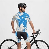 levne Pánské oděvní soupravy-Pánské Cyklodres a kraťasy Krátký rukáv Horská cyklistika Silniční cyklistika Žlutá Modrá Zelená Graffiti Jezdit na kole Spandex Sportovní Graffiti Oblečení