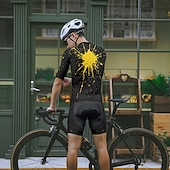 levne Pánské oděvní soupravy-Pánské Cyklodres a kraťasy Krátký rukáv Horská cyklistika Silniční cyklistika Žlutá Modrá Zelená Graffiti Jezdit na kole Spandex Sportovní Graffiti Oblečení