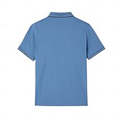 halpa Miesten Elite Polo-miesten silkkipoolopaita puuvillainen työpaita business rento poolopaita turndown-kuvio lyhythihainen vintage muoti yksivärinen väriblokki kesä kevät musta valkoinen tummansininen sininen vaaleanharmaa oranssi poolopaita