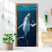 billige Dørdeksler-Morsomme Dyre Dørdekorasjoner Dørdeksler Syng Hval Dørteppe Dørgardin Dekorasjon Bakgrunn Innendørs/Utendørs Dørbanner Forsidegård