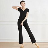 cheap Dance Basic-Activewear Top Pure Color Splicing Women&#039;s Performance Training Short Sleeve High Polyester