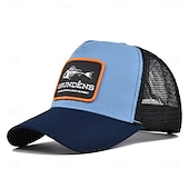 preiswerte Baseballkappe für Herren-Herren Cap Basecap Sonnenhut Kappe Mesh-Kappe Schwarz Blau Baumwolle Einstellbar Modisch Freizeitskleidung Festival Fische Lässig / Alltäglich