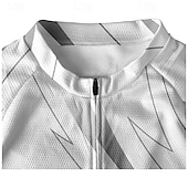 tanie Męskie koszulki-Męskie Koszulka rowerowa Geometryczny Krótki rękaw Rower Tee Tshirt Dżersej z 3 tylnymi kieszeniami Kolarstwo górskie Szybkie wysychanie Anatomiczny kształt Odprowadzające wilgoć Oddychający Sport