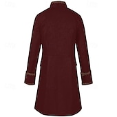 baratos Tops-Retro Vintage Punk e gótico Medieval Casaco Traje Cosplay Smoking Vampiros Cavalheiro Homens Pirata Real Steampunk Dia Das Bruxas Carnaval Baile de Máscaras Festa / Eventos Adulto Casaco