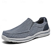 levne Pánské nazouváky a mokasíny-pánské ležérní slip-on tenisky – pohodlné plátěné boty s lehkou podrážkou pro outdoorové aktivity, denní nošení i dovolenou