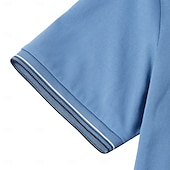 halpa Miesten Elite Polo-miesten silkkipoolopaita puuvillainen työpaita business rento poolopaita turndown-kuvio lyhythihainen vintage muoti yksivärinen väriblokki kesä kevät musta valkoinen tummansininen sininen vaaleanharmaa oranssi poolopaita