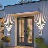 economico Applique per esterni-1/2 pz. luce solare da parete su e giù, lampada da parete esterna solare impermeabile IP65, luce solare per recinzione, cortile, giardino, garage, piscina, illuminazione per terrazza, decorazione