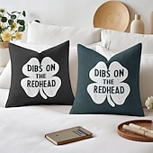 voordelige Vakantie kussensloop-Sint Patrick's Dag Decoratieve Toss Kussens Hoes 1PC Zachte Vierkante Bank Kussenhoes Sloop voor Slaapkamer Woonkamer Bank Stoel Iers