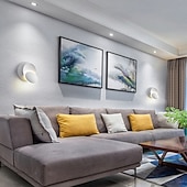 cheap Indoor Wall Lights-LED Wall Lamp 360 Degree Rotatable Round Crescent Wall Light Night Light Creative Modern Bedside Lamp for Living Room Bedroom Hallway Aisle Corridor 110-240V 5W