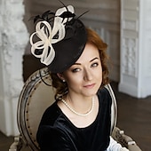 halpa Juhlahatut-musta höyhen fascinators pääpanta - 2025 vintage kentucky derby hatut mesh victoria tea party hattu naisille
