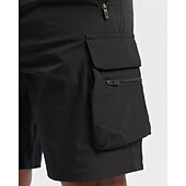 baratos Clássico-Homens Bermuda Cargo Calção Com Cordão Cintura elástica Bolso Com Zíper Tecido Secagem Rápida Vestível Curto Ao ar livre Diário Acampar e Caminhar Moda Clássico Preto Amarelo