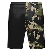 billiga Flagga Utskrift-Herr Kamuflasje Amerikanska amerikanska flaggan Hjort Badshorts Boardshorts Medium Midja Streetwear Hawaiisk Utomhus Ledigt Streetwear Ficka Snörning Elastisk midja Designer Kläder