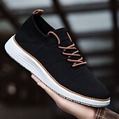 preiswerte Sneaker für Herren-marineblaue Strick-Sneaker für Herren mit Schnürung und gepolsterter Sohle für bequemes Tragen im Alltag