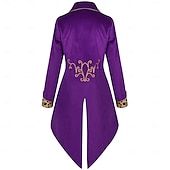 tanie Odzież wierzchnia-Retro / vintage Średniowieczne Renesansowa Płaszcz Frak Ren Faire Książę Wampir Szlachcic Żakard Męskie Królewski Steampunk Halloween Karnawał Bal maskowy Karnawał Spektakl LARP Dla dorosłych Płaszcz