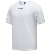 tanie Męskie koszulki-Męskie Damskie Koszulka rowerowa Litery i cyfry Krótki rękaw Rower Tee Tshirt Dżersej Top z 3 tylnymi kieszeniami Kolarstwo górskie Szybkie wysychanie Oddychający Sport Czarny Biały Zielony Odzież