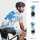 levne Pánské oděvní soupravy-Pánské Cyklodres a kraťasy Krátký rukáv Horská cyklistika Silniční cyklistika Žlutá Modrá Zelená Graffiti Jezdit na kole Spandex Sportovní Graffiti Oblečení