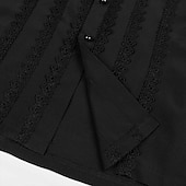 cheap Tops-Punk &amp; Gothic Medieval Renaissance Blouse / Shirt Ren Faire Prince Vampire Flounced Solid Color Men&#039;s Celtic Pirate Masquerade Performance Stage Renaissance Fair Adults&#039; Shirt Blouse