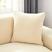 billige Trender innen puter-Chenille-blad quiltet putetrekk med bølget kant supermyke firkantede dekorative putetrekk sofa sofa stue