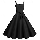 economico Vestiti-Retrò Vintage Anni 1950 Vestito Abito Swing Per donna Carnevale Mascherata Abbigliamento quotidiano Addio al Nubilato Adulti Vestito Abiti per il ritorno