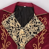 tanie Odzież wierzchnia-Retro / vintage Średniowieczne Renesansowa Płaszcz Frak Ren Faire Książę Wampir Szlachcic Żakard Męskie Królewski Steampunk Halloween Karnawał Bal maskowy Karnawał Spektakl LARP Dla dorosłych Płaszcz