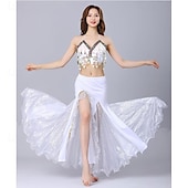 cheap Belly Dancewear-Belly Dance Skirt Sequin Split Dance Costume Set Hip-Hugging Skirt Stage Performance Competition Skirt