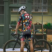 Недорогие Комплекты мужской одежды-Муж. Велокофты и велошорты Мультипликация С короткими рукавами Велоспорт Наборы одежды с 3 задними карманами Горные велосипеды Шоссейные велосипеды