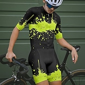 levne Pánské oděvní soupravy-Pánské Cyklodres a kraťasy Krátký rukáv Horská cyklistika Silniční cyklistika Žlutá Modrá Zelená Graffiti Jezdit na kole Spandex Sportovní Graffiti Oblečení