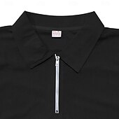 olcso Férfi Basic Tees szettek-Férfi Póló öltönyök Tracksuit Teniszing Zip Polo Rövid ujjú Negyed irányítószám Nyár Tömör szín Testedző Alkalmi 2 db Vakáció Hétköznapi viselet Sportruházat Fekete Fehér Medence Férfi felső póló