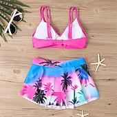 cheap Surfing Tankinis &amp; Bikinis-Women's Tankini Two Piece Swimsuit Ruffle Swimwear Swimwear Yellow Red Breathable Quick Dry Lightweight Sleeveless - Swimming Surfing Beach Summer Spring