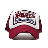 cheap Men&#039;s Baseball Cap-Men&#039;s Baseball Cap Sun Hat Trucker Hat Mesh Cap Black Yellow Cotton Adjustable Fashion Daily Wear Festival Letter Embroidery Casual / Daily