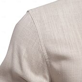 cheap Men&#039;s Elite Shirts-Men&#039;s Shirt White Navy Blue khaki Long Sleeve Solid Color Standing Collar Outdoor Causal Ruched Clothing Apparel Daily Casual Daily Leisure