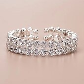 billige Armbånd-Dame Mansjettarmbånd Fancy Dyrebar Luksus Legering Armbånd Smykker Sølv Til Fest