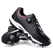 economico Scarpe da Golf da Uomo-scarpe da golf bianche da uomo con sistema di allacciatura Boa, suola chiodata, tomaia traspirante per comfort e stabilità sul campo da golf