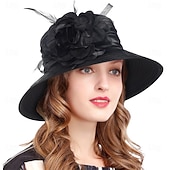 Недорогие Фасцинаторы и шляпы-женская церковная крещение свадьба шляпа-колокольчик чаепитие дерби платье шляпы-котелки